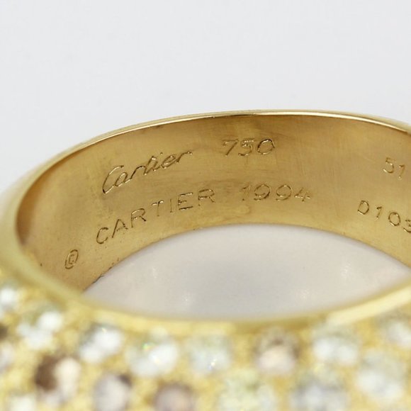 Cartier 18k Yellow Gold 4-Carat Diamond Sauvage Dome Ring c.1994 - Picture 10 of 10
